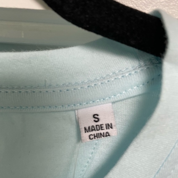 Men's T-shirt by Public Art. Popsicle graphic. Aqua/white/blue. Sz S - Picture 4 of 6